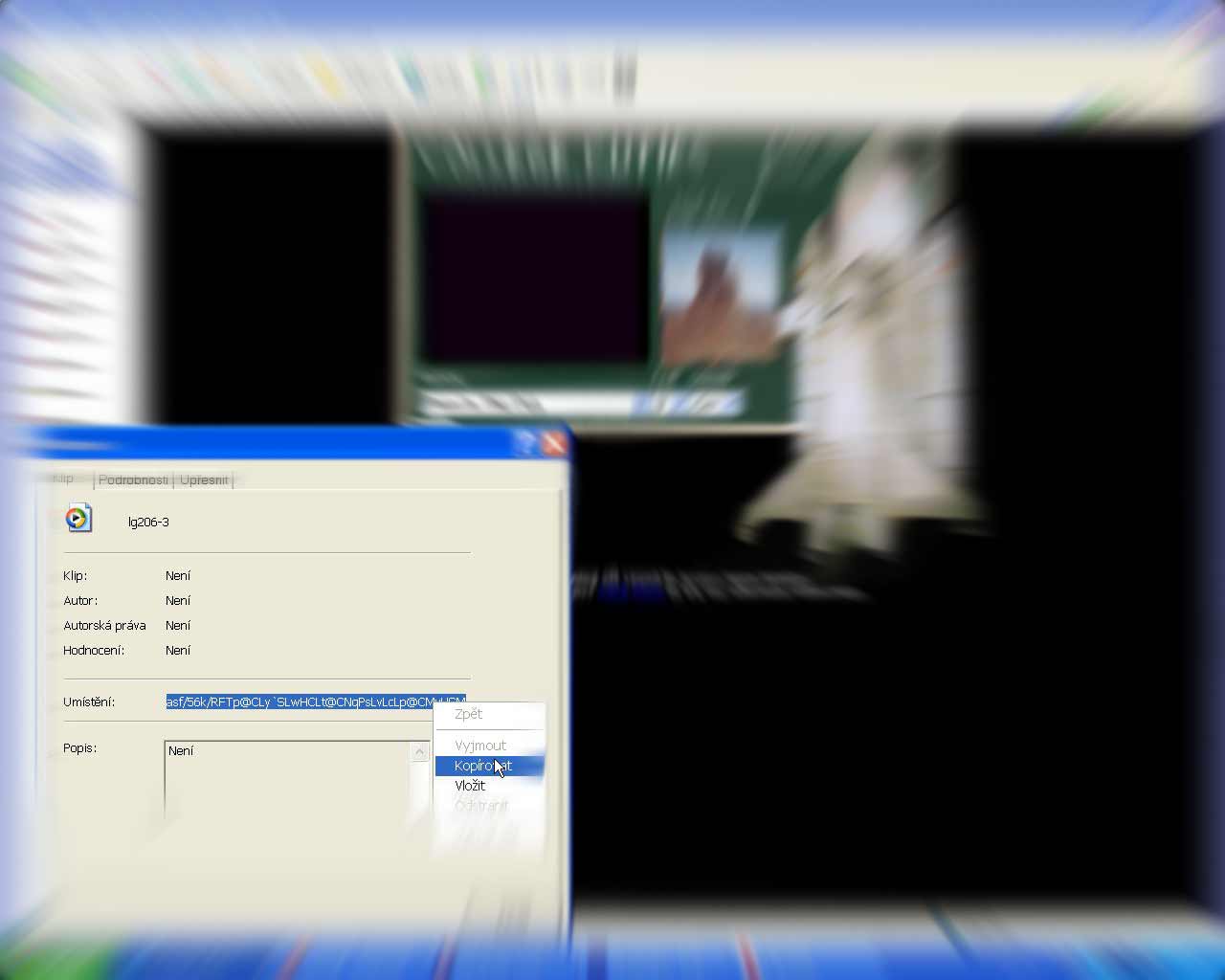 Pic. 5 - Clip URL reported by WMP